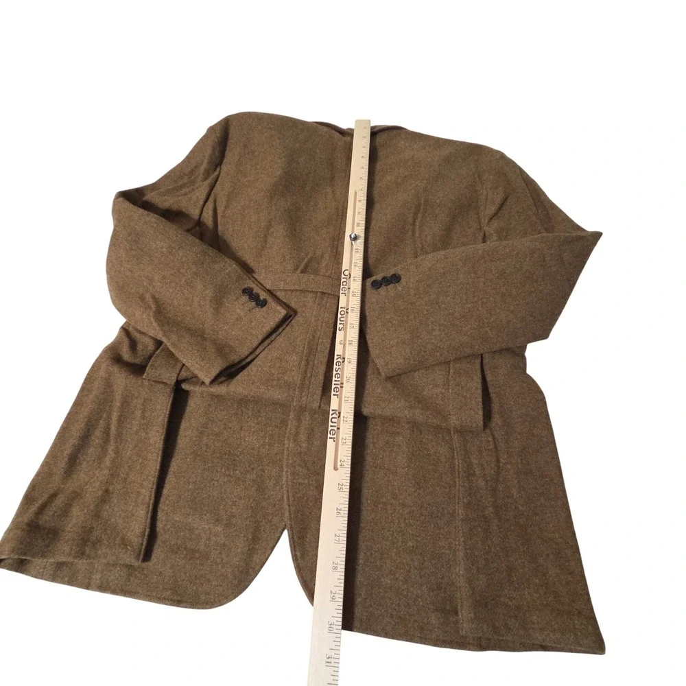 Proper Cloth Sport Coat Mens 48 Japanese Ochre Wool Shetland Tweed Blazer